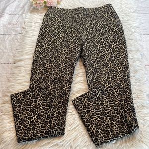 Sezane Jacquard Leopard Clara Trouser Pants sz 6